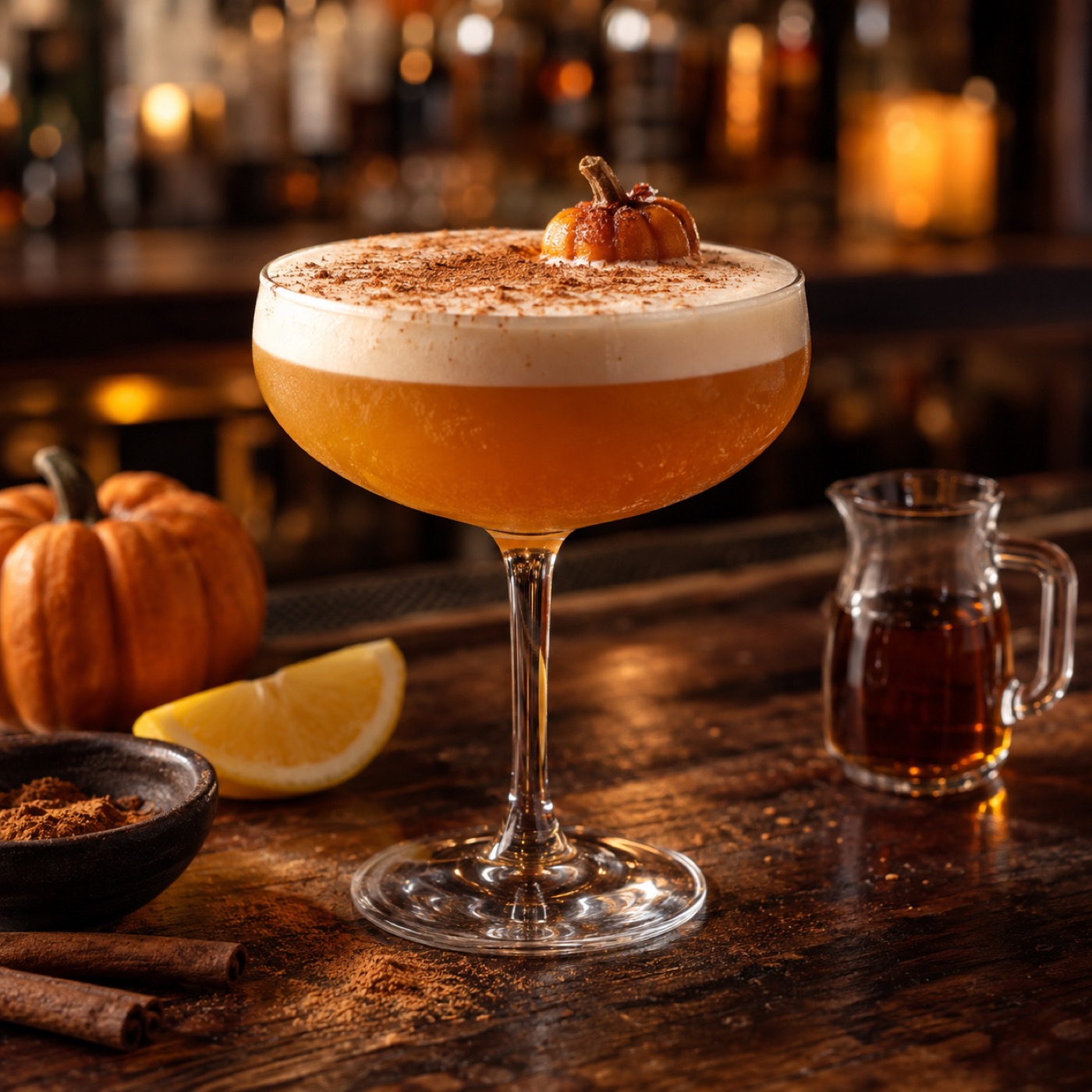 Let the Spirit In Sour pumpkin spice cocktail