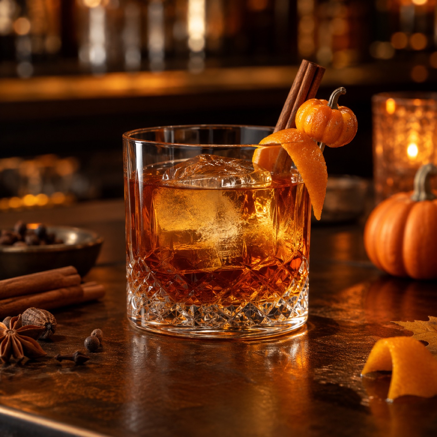 The Open Heart Old Fashioned pumpkin spice cocktail